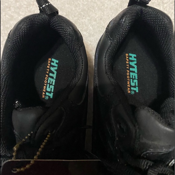 Hytest athletic steel toe leather shoes men’s 11 M Women’s 13 M black main image 5